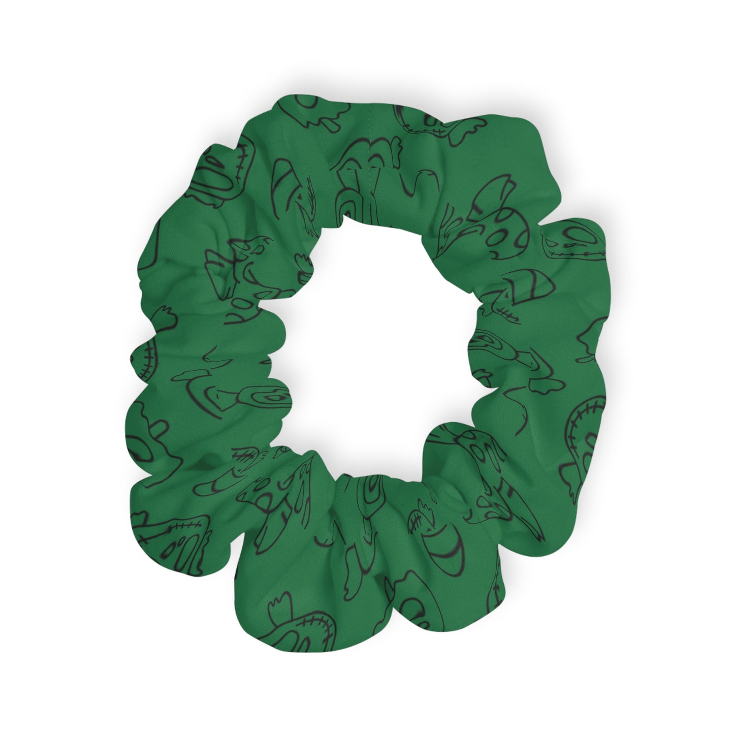 Windsor Wonders Dark Green Halloween Candy Scrunchie