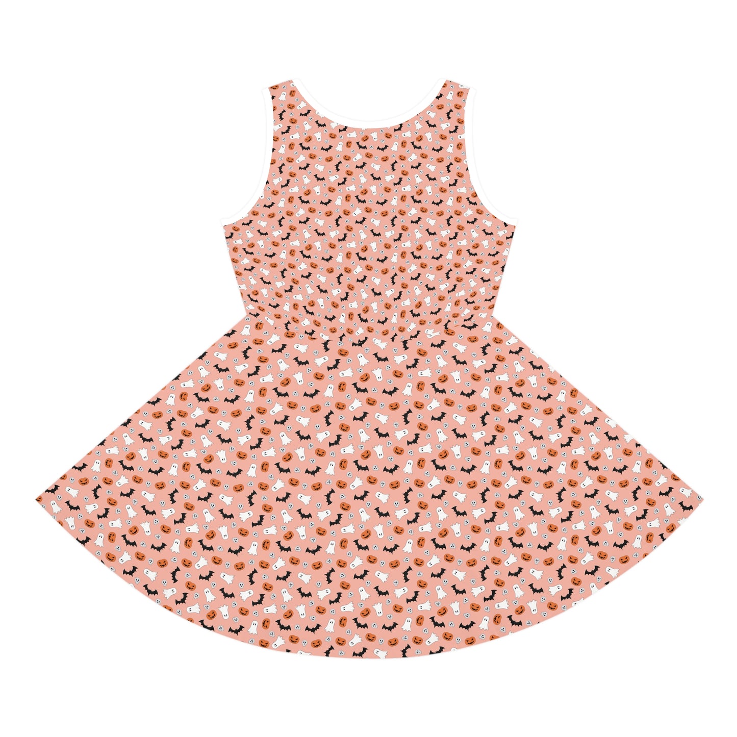 Orange Halloween Girls' Sleeveless Sundress (AOP)