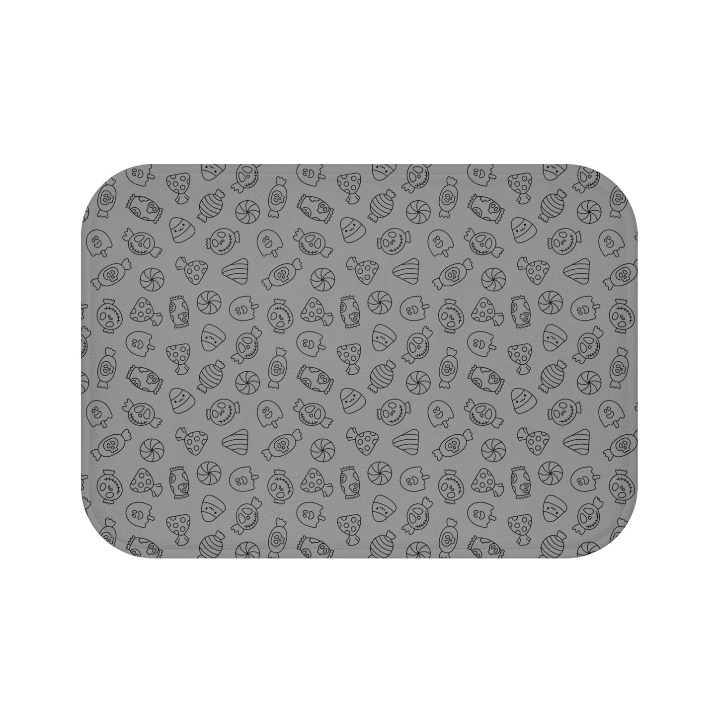 Windsor Wonders Grey Halloween Candy Bath Mat