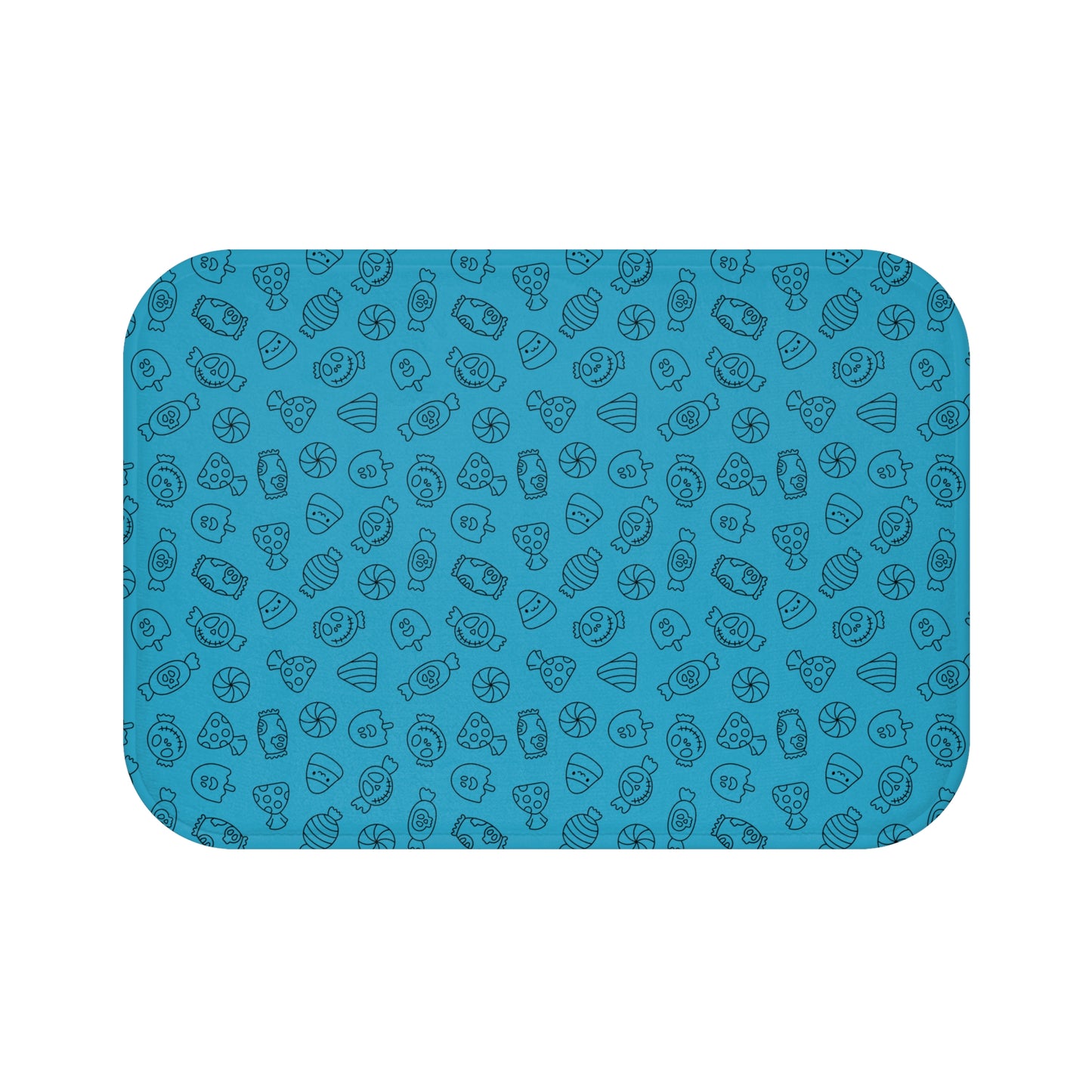 Windsor Wonders Turquoise Halloween Candy Bath Mat