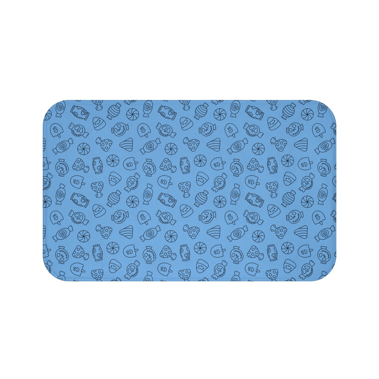 Windsor Wonders Light Blue Halloween Candy Bath Mat
