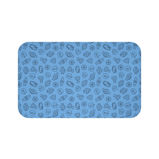 Windsor Wonders Light Blue Halloween Candy Bath Mat