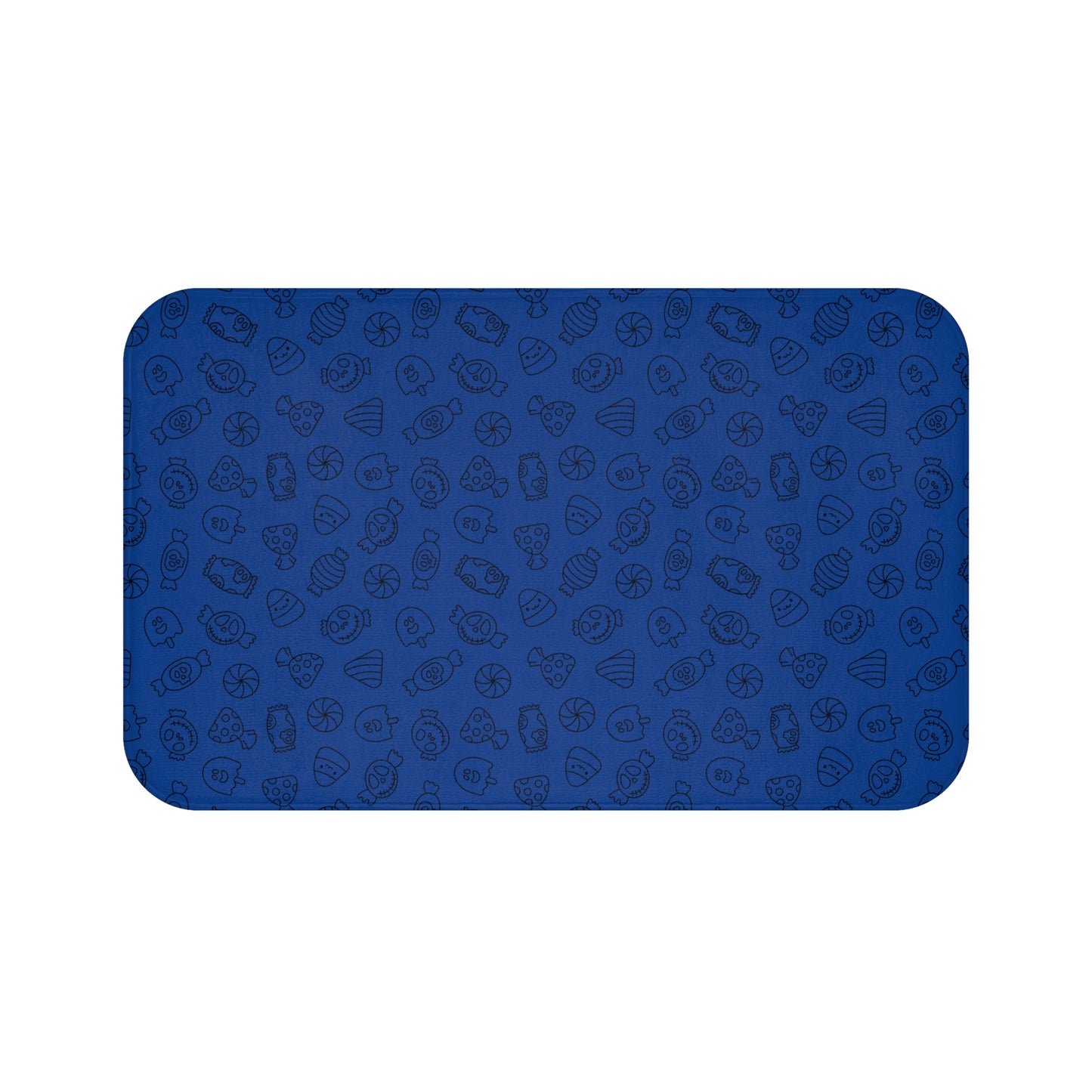 Windsor Wonders Dark Blue Halloween Candy Bath Mat