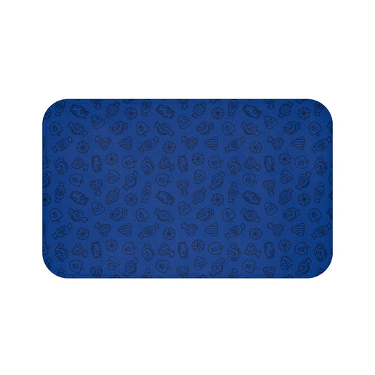 Windsor Wonders Dark Blue Halloween Candy Bath Mat