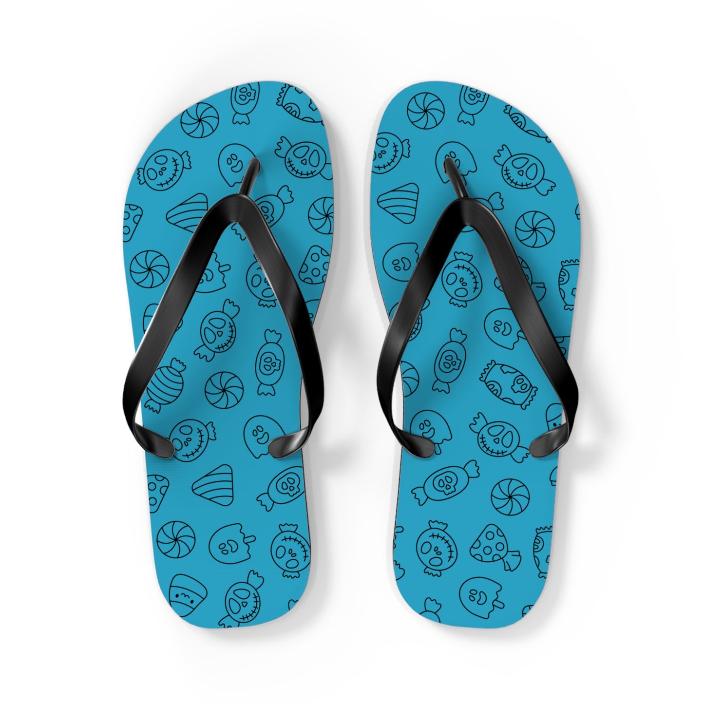 Windsor Wonders Turquoise Halloween Candy Flip Flops