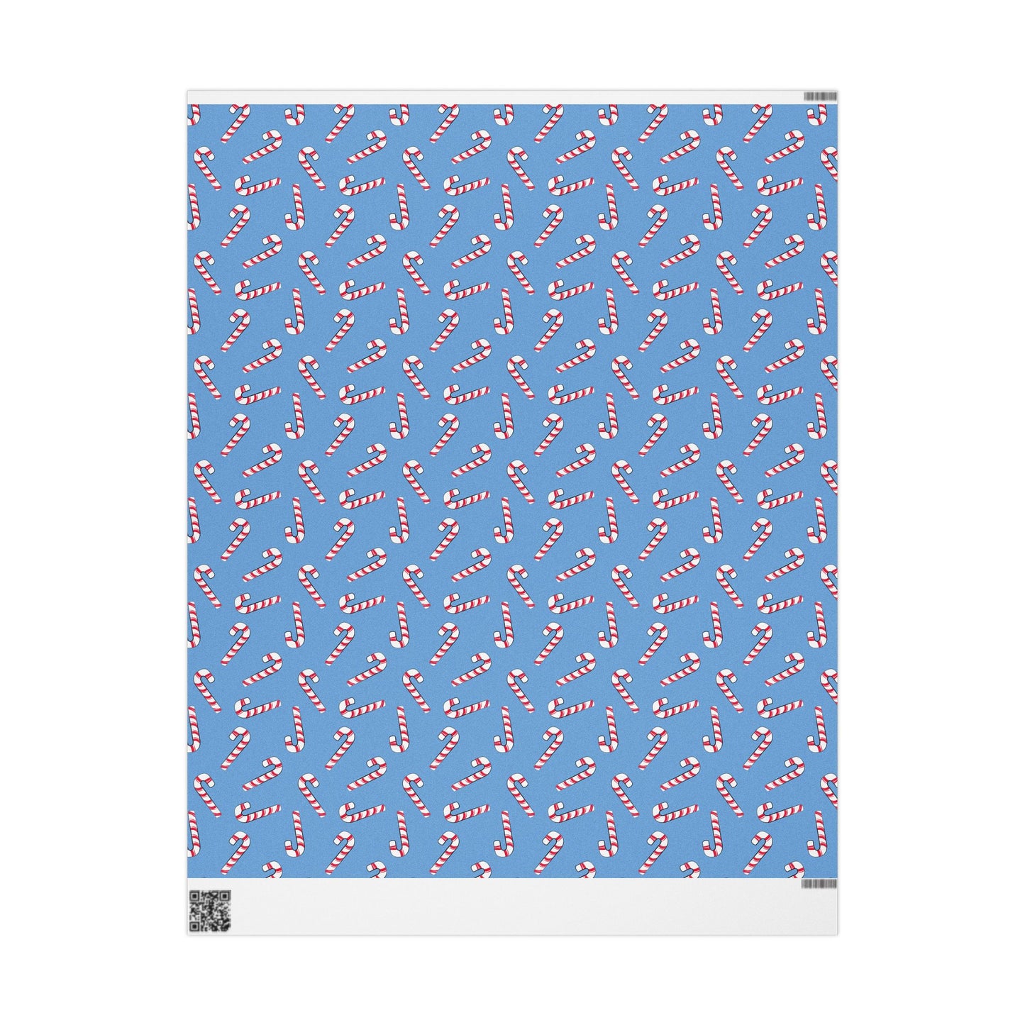 Light Blue Candy Cane Wrapping Papers