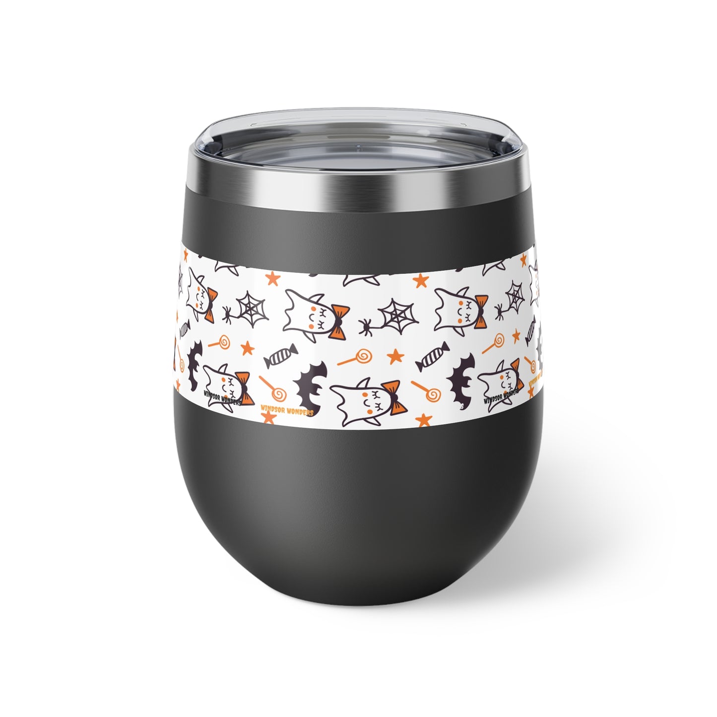 Windsor Wonders Cute Ghosts Halloween Copper Vacuum Insulated Cup, 12oz