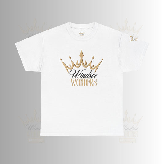 Windsor Wonders Crown Tee | Gold Graphic T-Shirt, Unisex Casual Wear, Birthday Gift, Royalty Theme, Comfortable Fashion