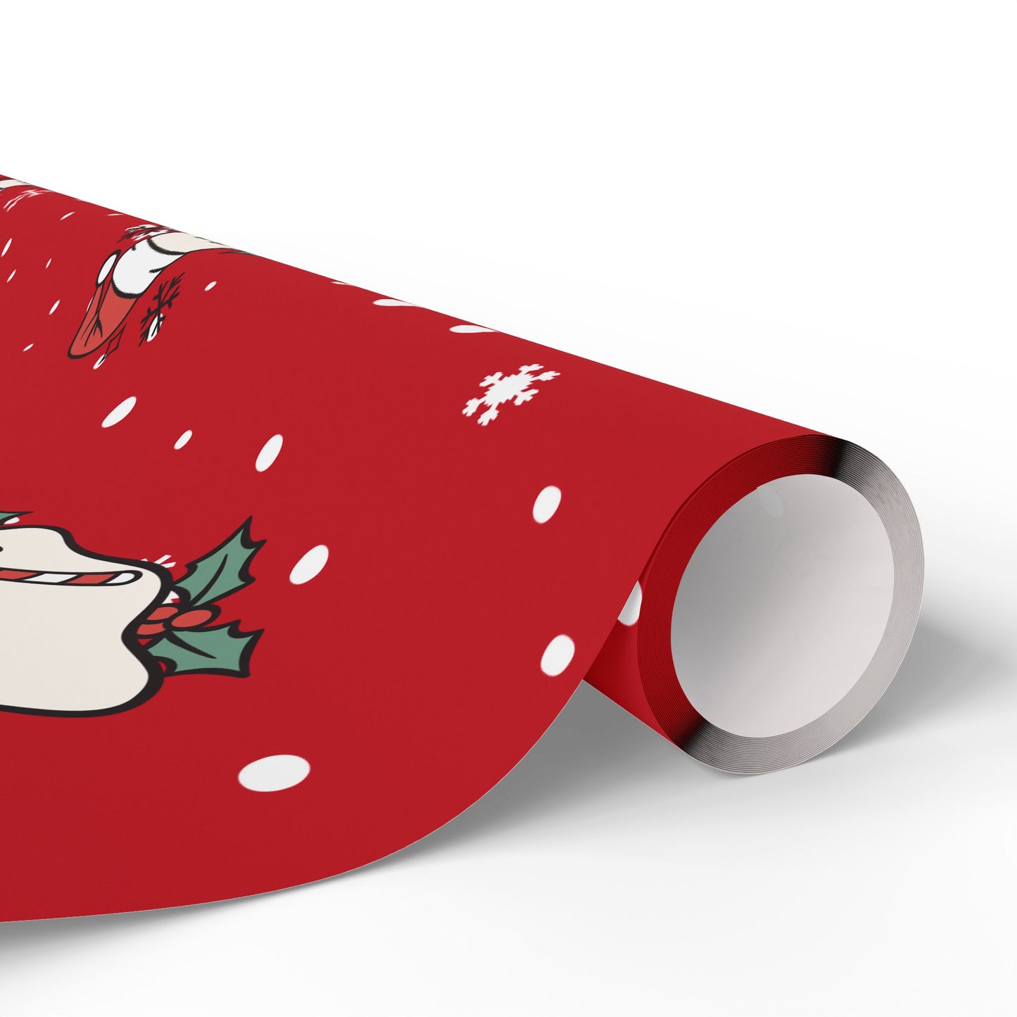 Festive Spirits Wrapping Papers Dark Red
