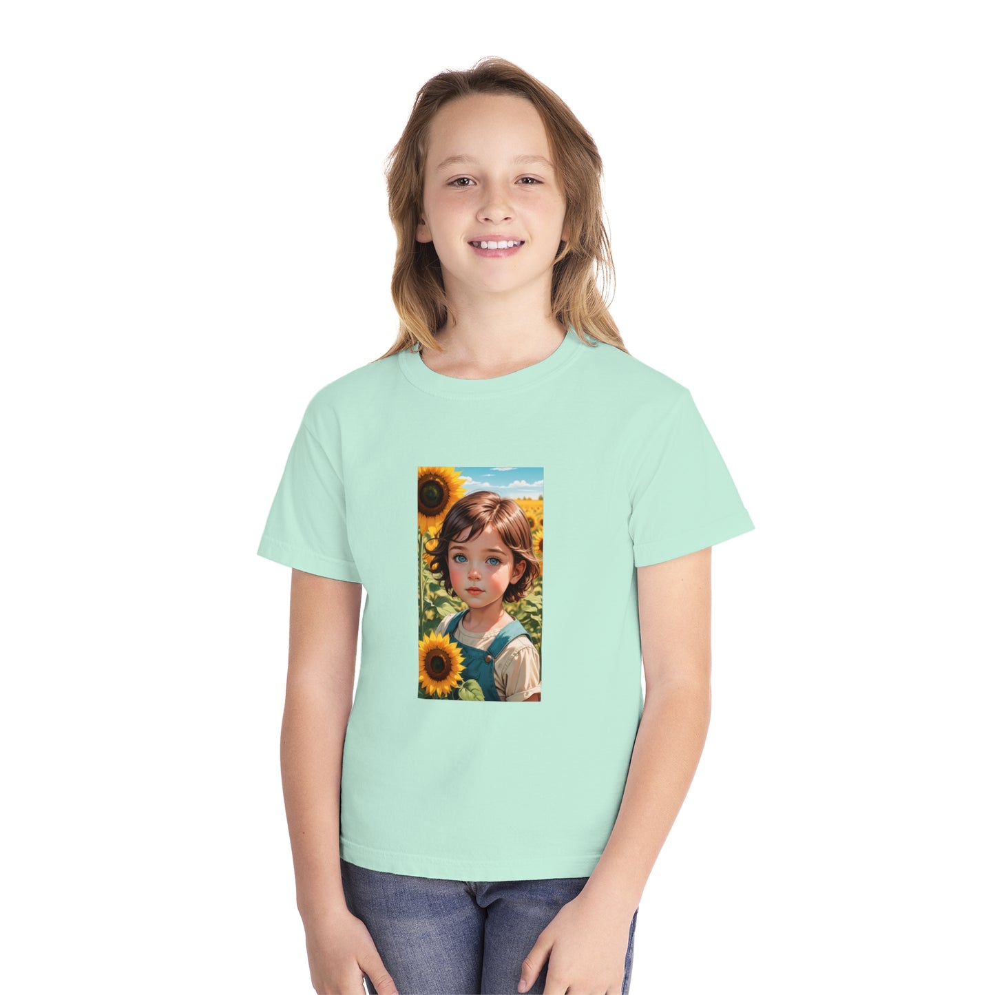 Kalli Sunflower Youth T-Shirt - Midweight Cotton Tee