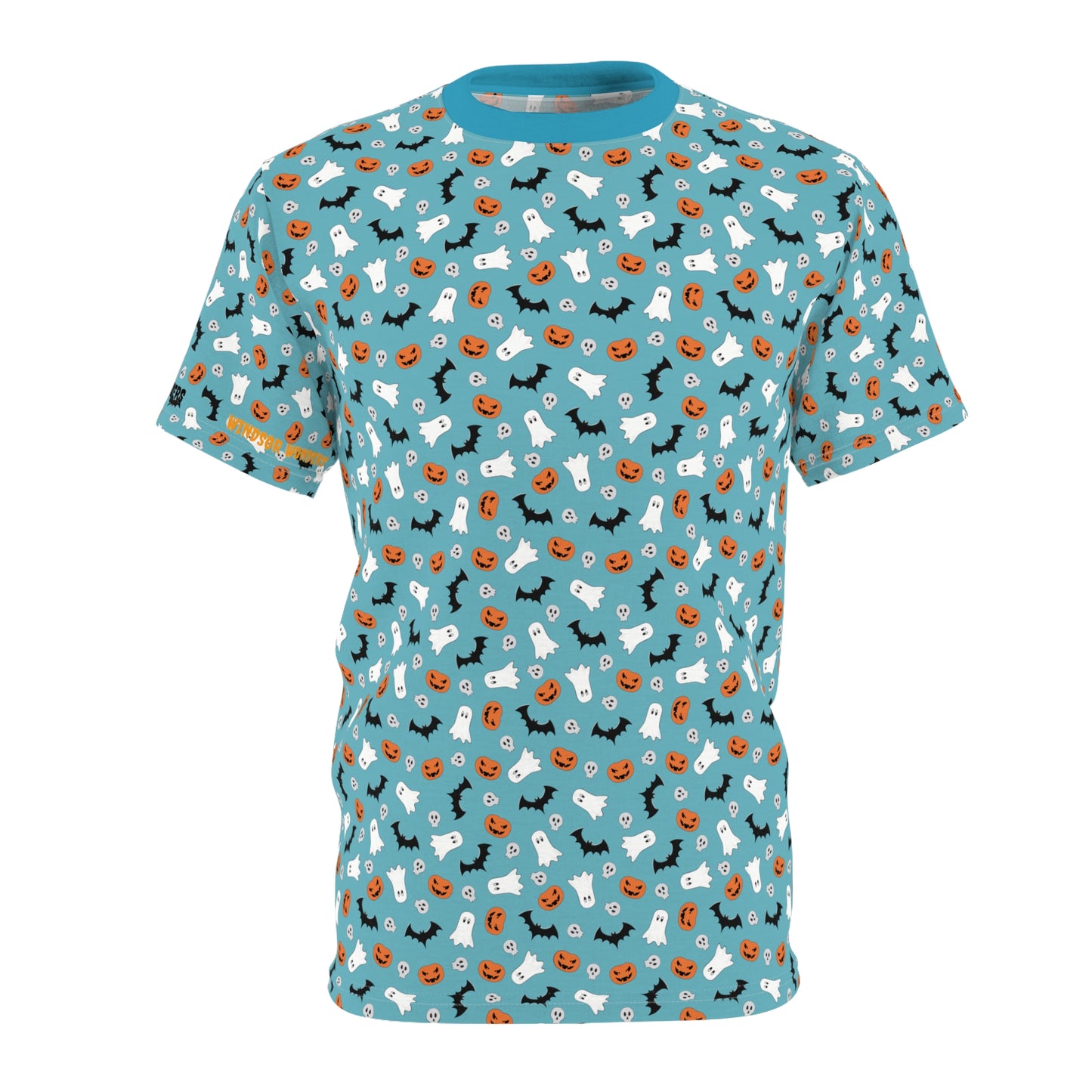 Windsor Wonders Blue Halloween Unisex Cut & Sew Tee (AOP)