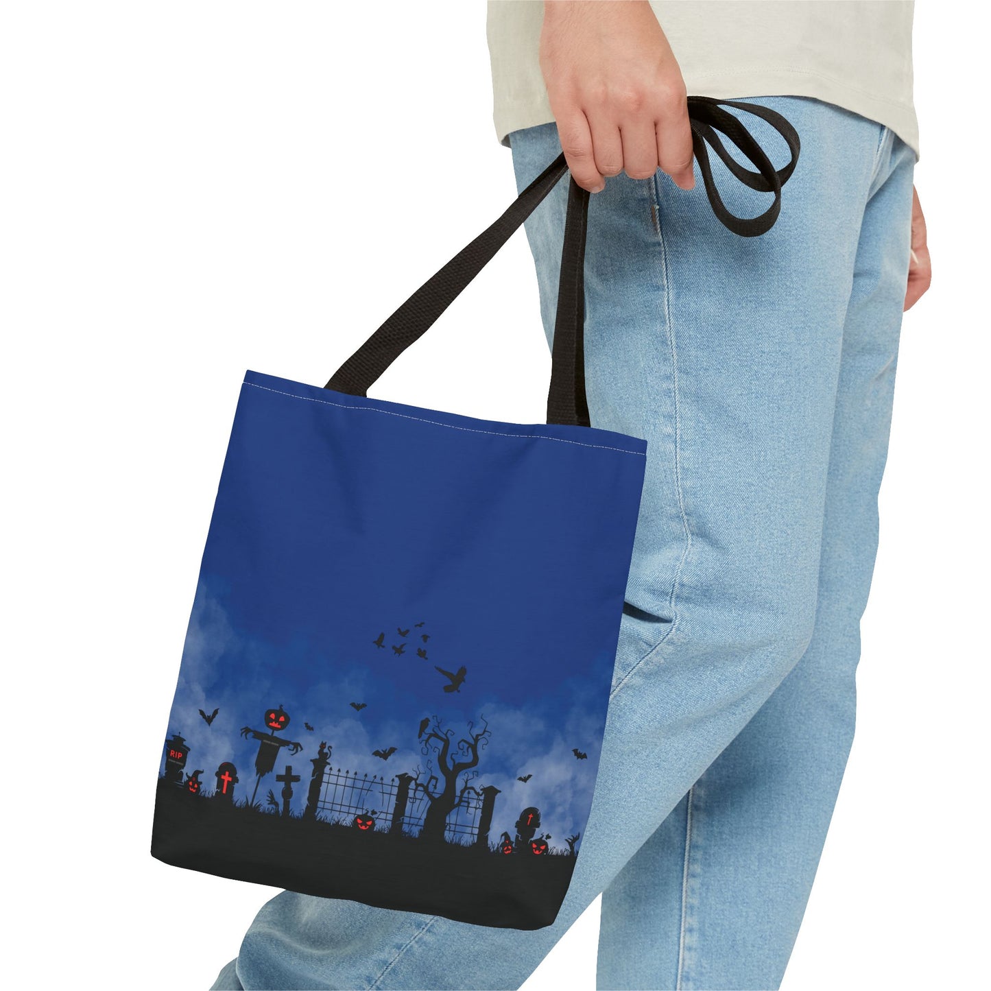 Windsor Wonders Dark Blue Graveyard Tote Bag (AOP)