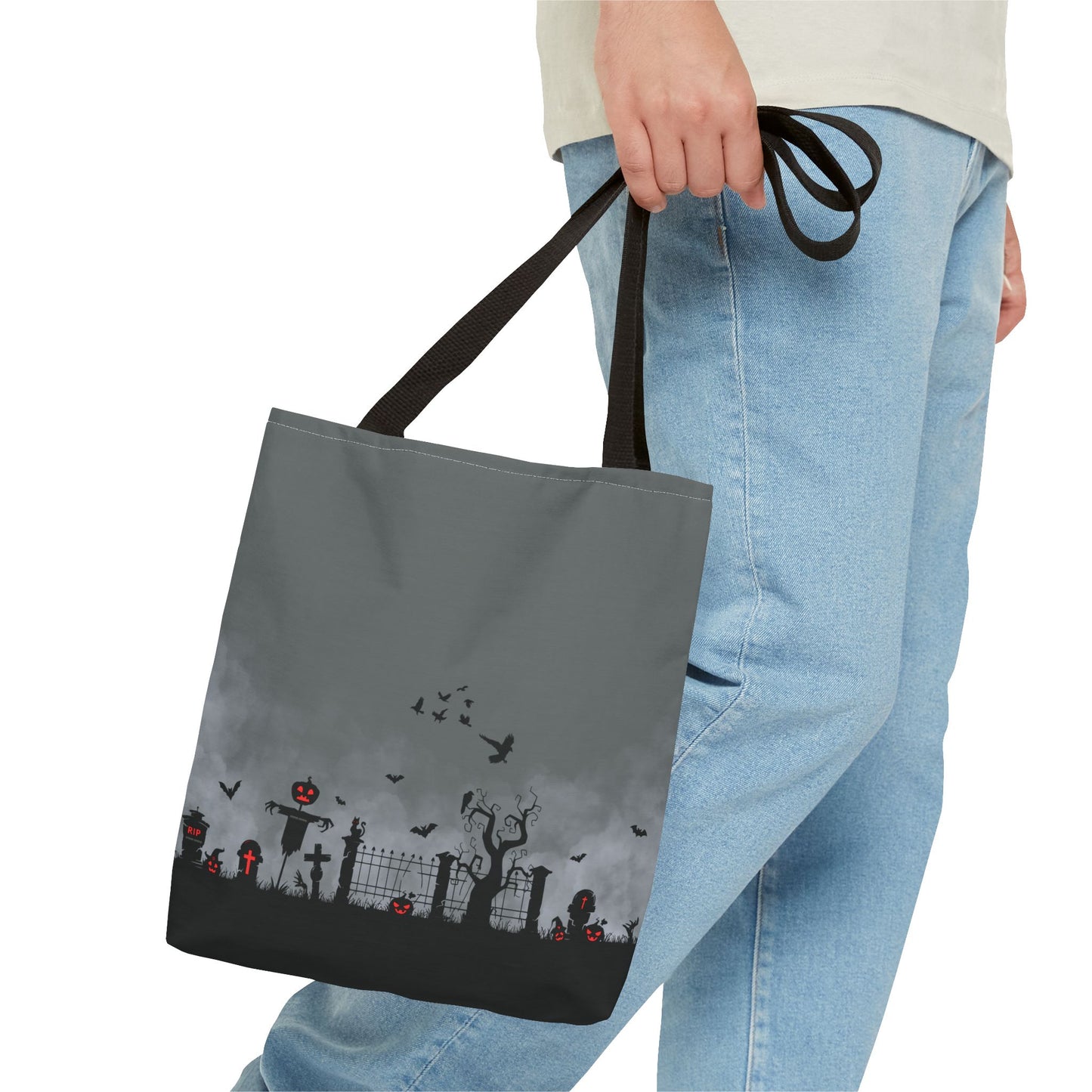 Windsor Wonders Dark Grey Graveyard Tote Bag (AOP)