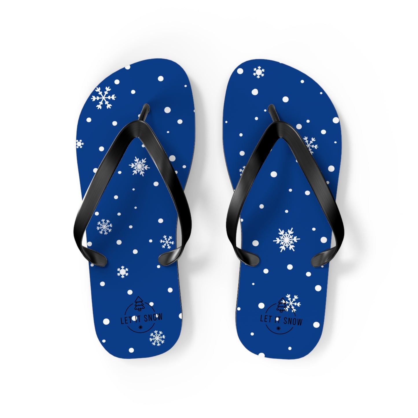 Let It Snow Flip Flops