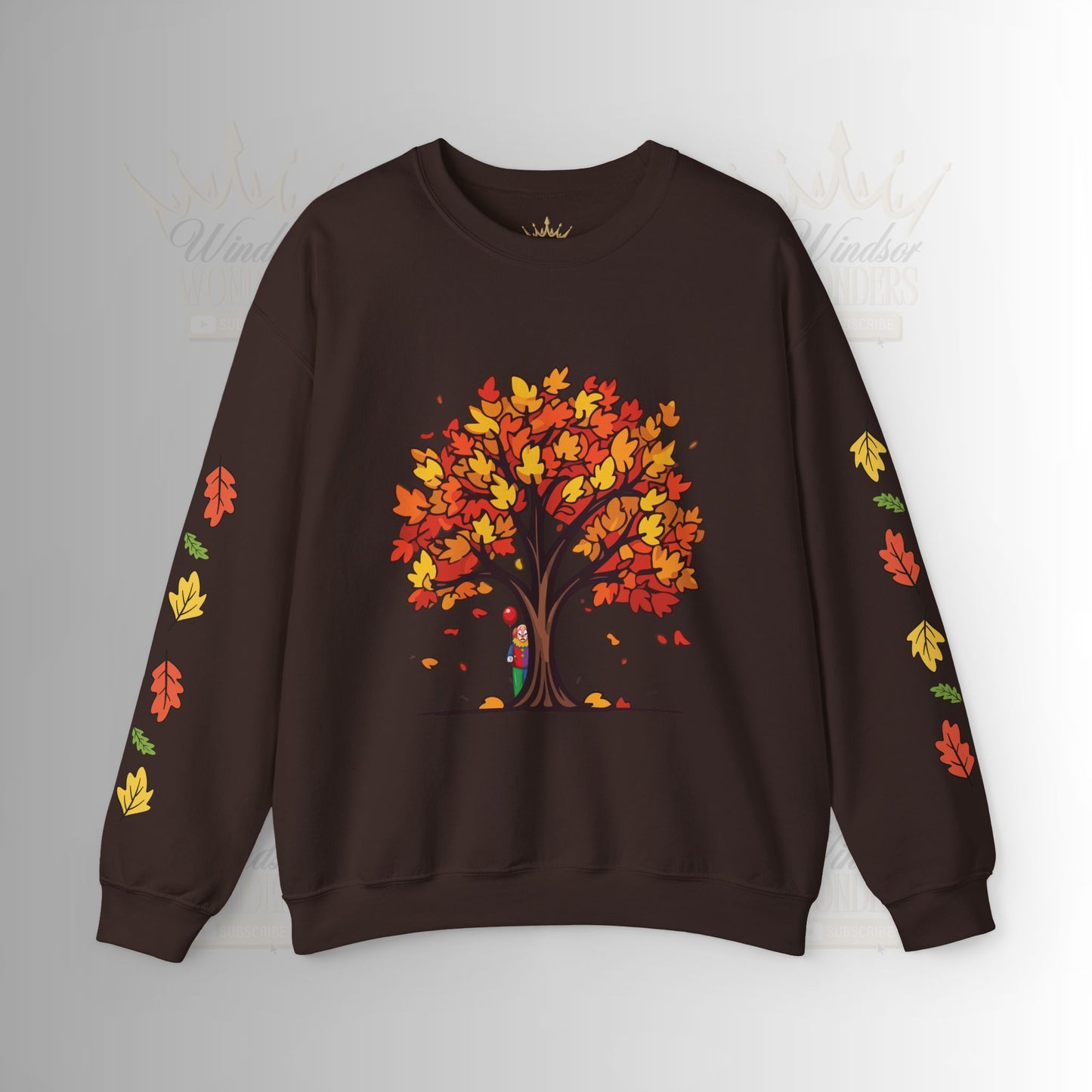 Autumnal Leaves Sweatshirt - Cozy Fall Crewneck for Nature Lovers, Perfect Gift for Thanksgiving, Casual Wear, and Seasonal Celebrations