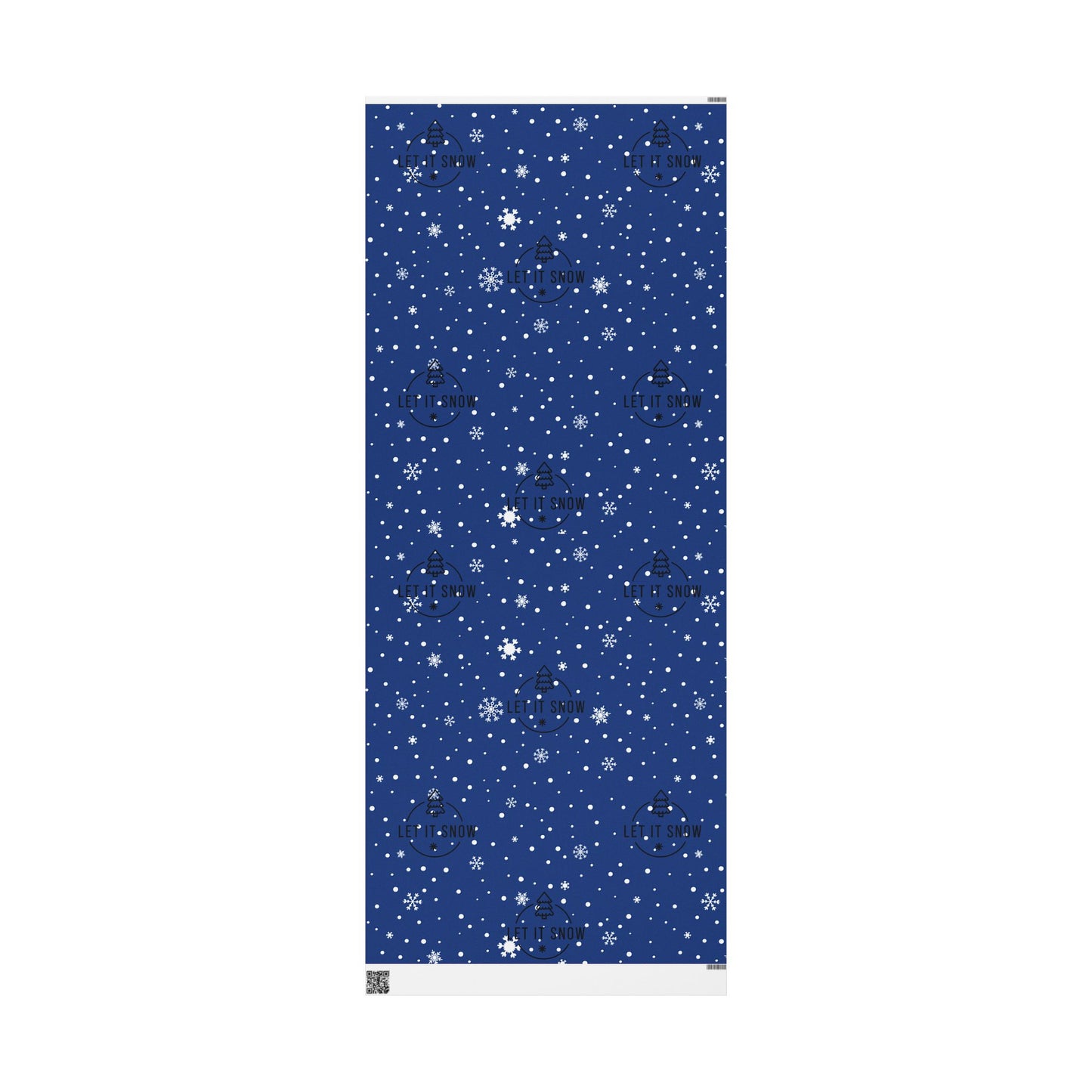 Let It Snow Dark Blue Wrapping Papers