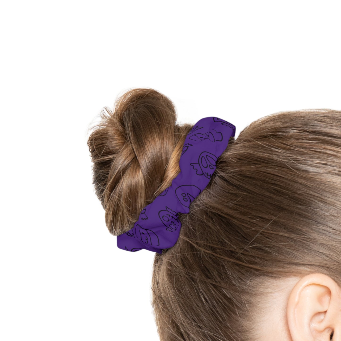 Windsor Wonders Dark Purple Halloween Candy Scrunchie