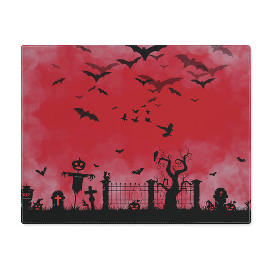 Windsor Wonders Dark Red Halloween Graveyard Placemat, 1pc