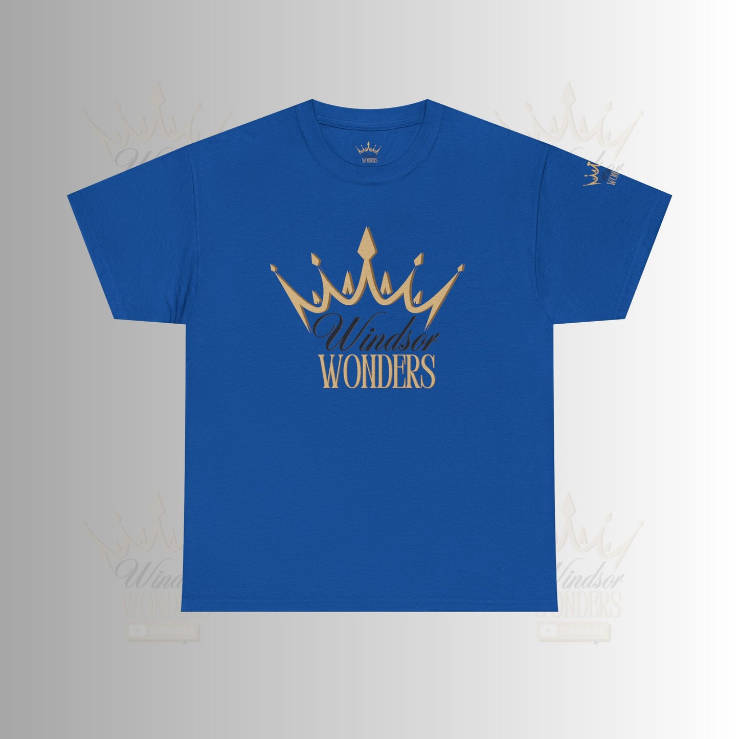 Windsor Wonders Crown Tee | Gold Graphic T-Shirt, Unisex Casual Wear, Birthday Gift, Royalty Theme, Comfortable Fashion