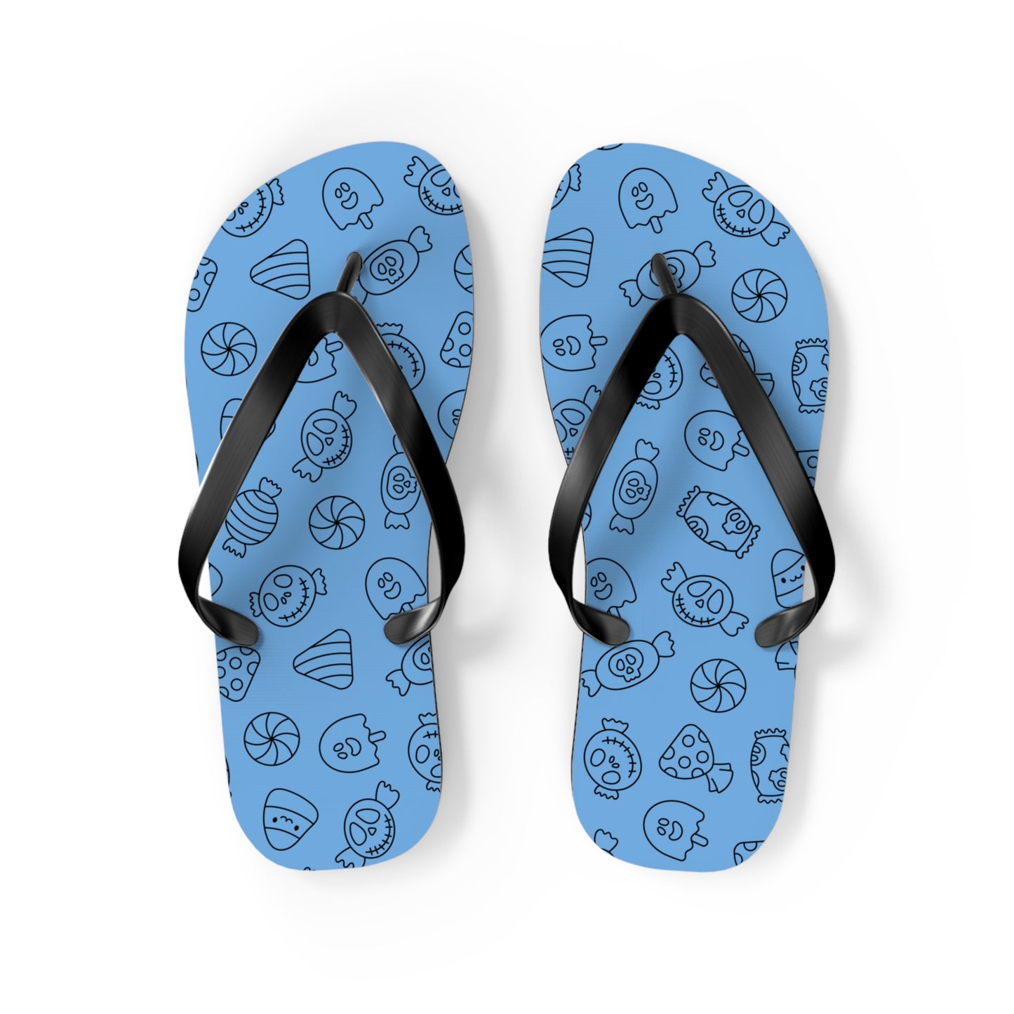 Windsor Wonders Light Blue Halloween Candy Flip Flops