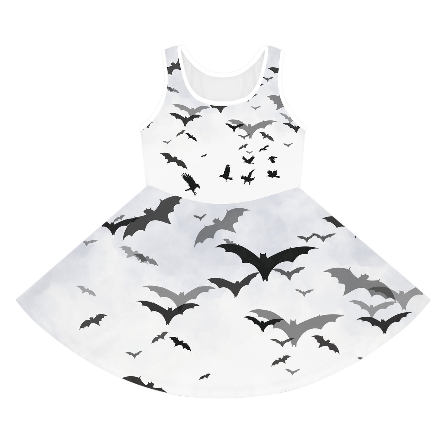Girls' Halloween Bats Sleeveless Sundress (AOP)