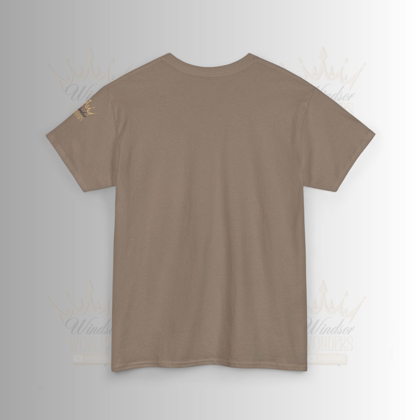 Windsor Wonders Crown Tee | Gold Graphic T-Shirt, Unisex Casual Wear, Birthday Gift, Royalty Theme, Comfortable Fashion