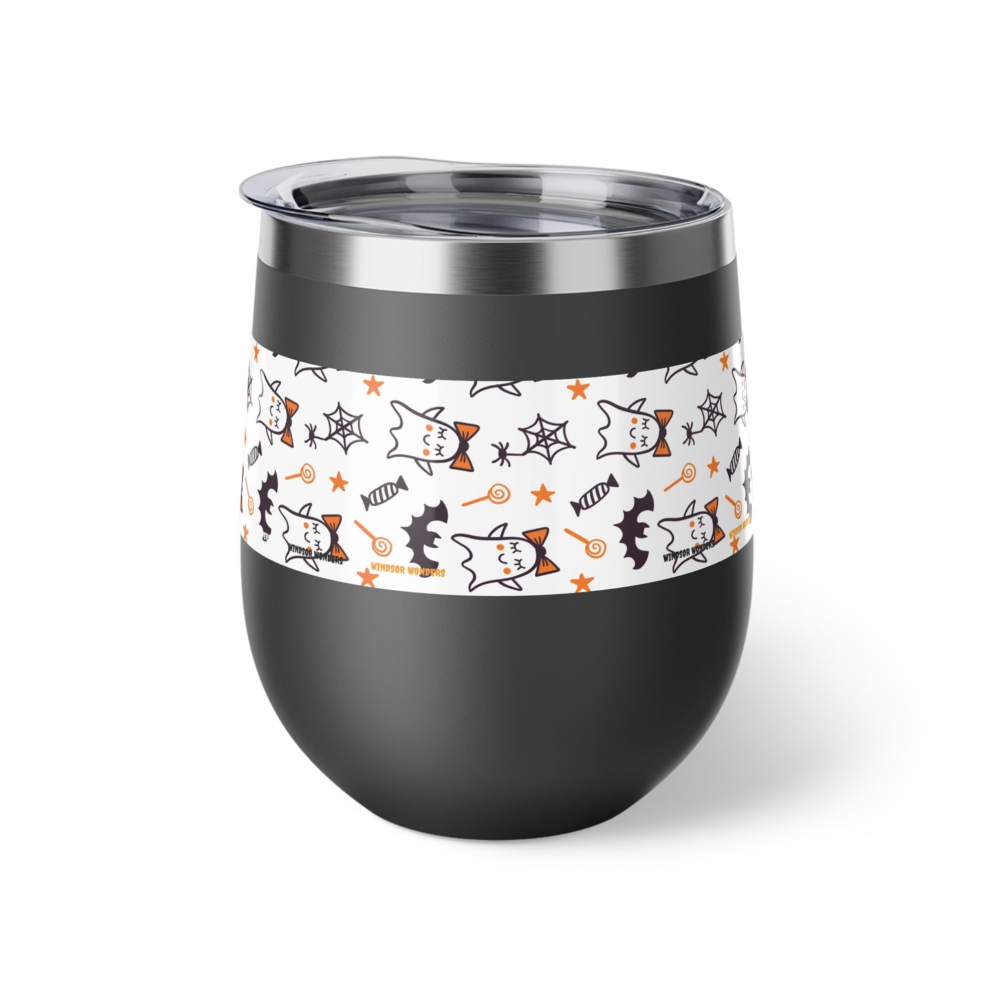 Windsor Wonders Cute Ghosts Halloween Copper Vacuum Insulated Cup, 12oz