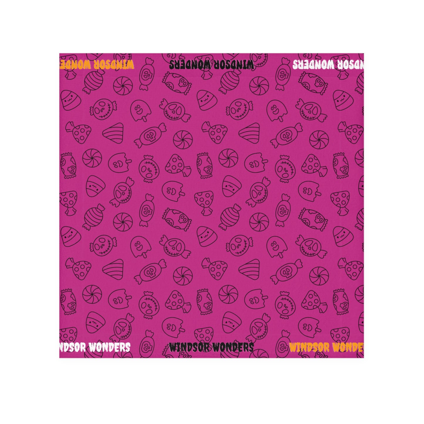 Windsor Wonders Pink Halloween Candy Face Towel