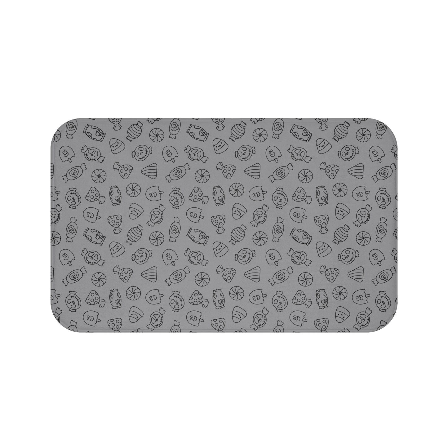 Windsor Wonders Grey Halloween Candy Bath Mat