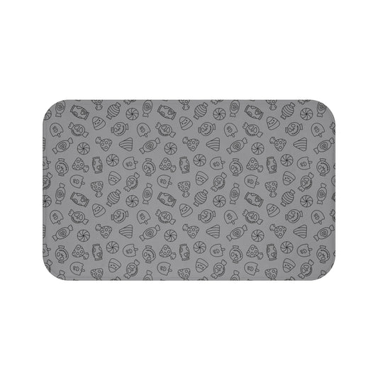 Windsor Wonders Grey Halloween Candy Bath Mat