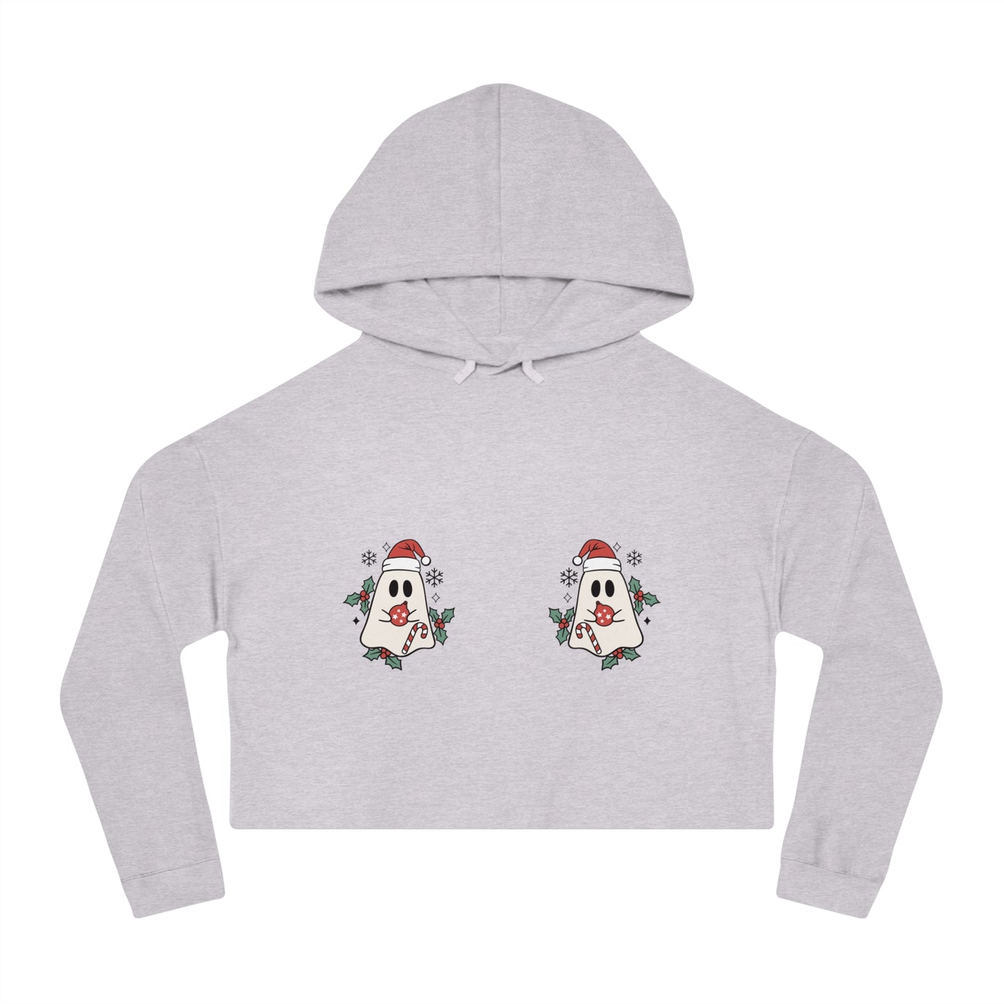 Festive Spirits Women’s Cropped Hooded Sweatshirt