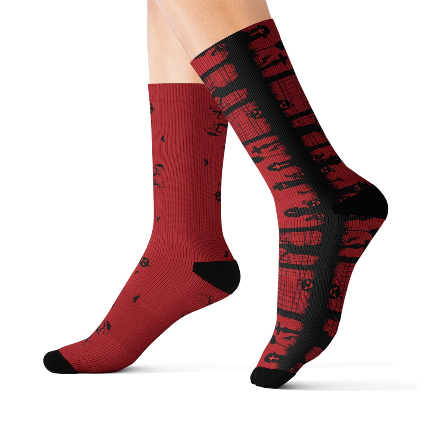 Windsor Wonders Red Graveyard Sublimation Socks