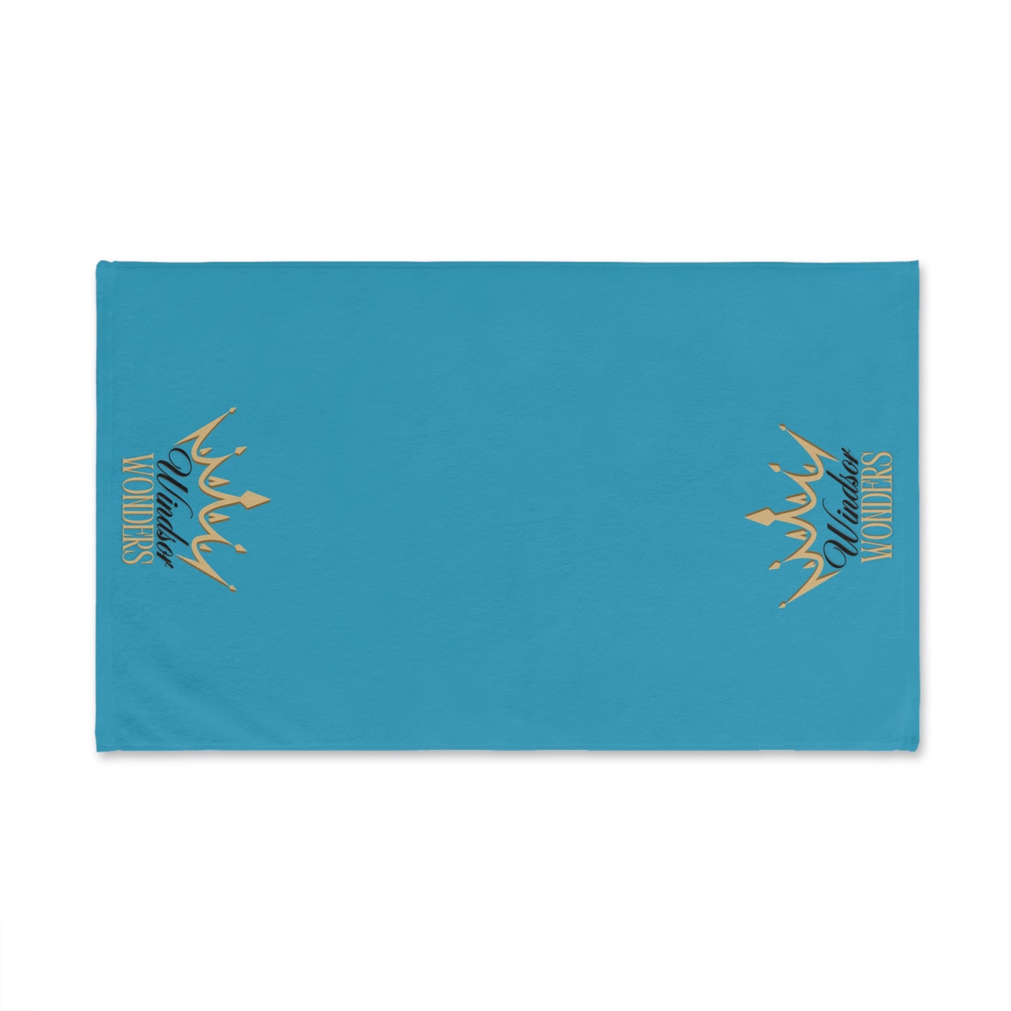 Windsor Wonders Crown Blue Hand Towel, Crown Design, Kitchen Decor, Bathroom Accessory, Wedding Gift, Spa Essential