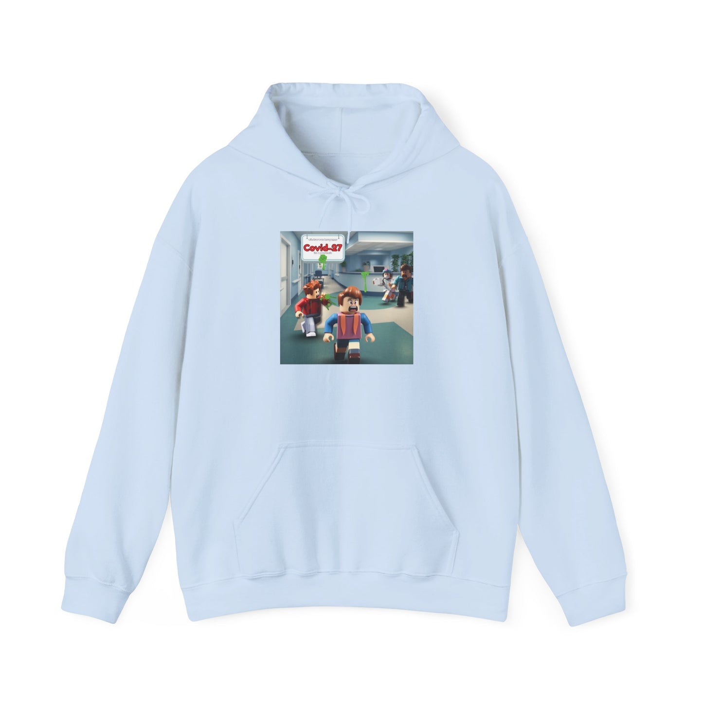 COVID-27 Pandemic Panic Hoodie | Pixel Game Scene