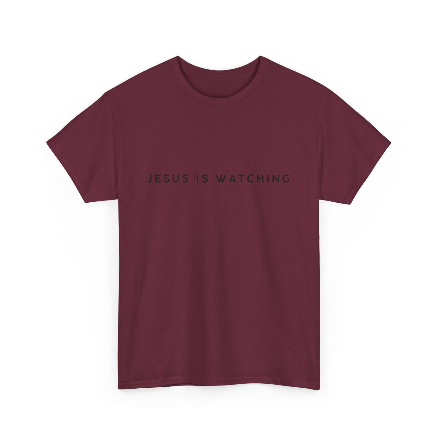 Funny Religious T-Shirt, Jesus is Watching Tee, Humorous Christian Apparel, Gift for Believers, Unique Faith-Based Clothing