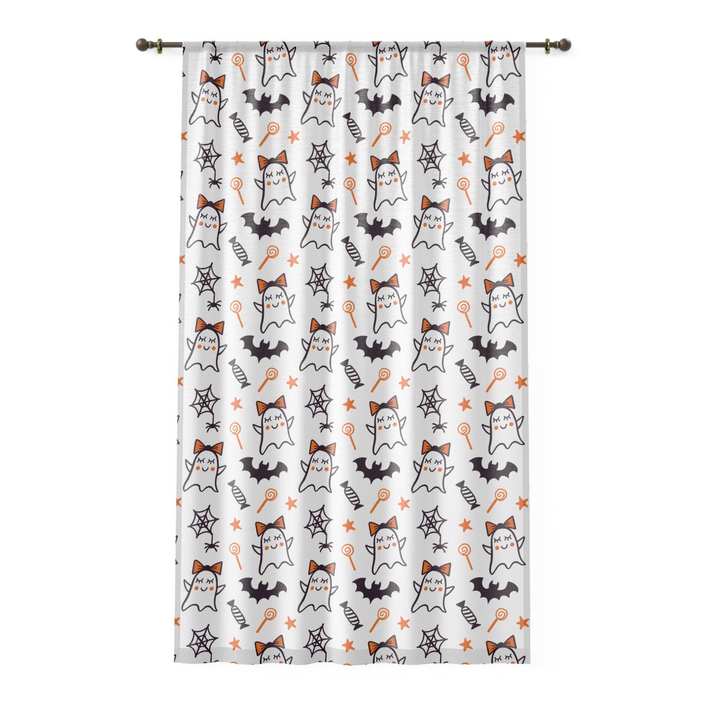Windsor Wonders Cute Ghosts Halloween Window Curtain