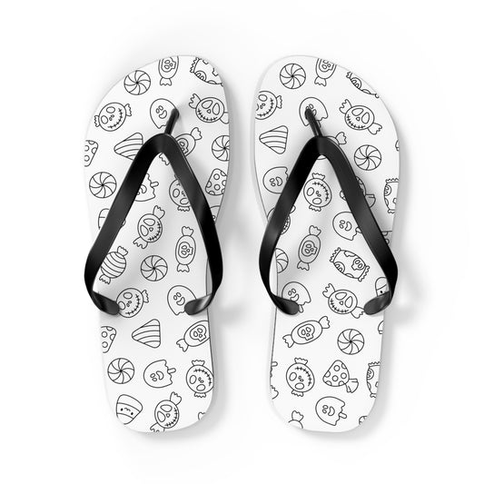 Windsor Wonders White Halloween Candy Flip Flops