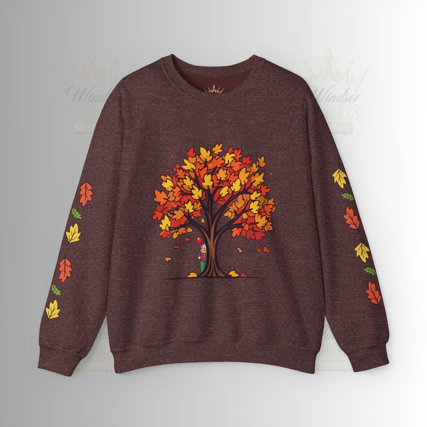 Autumnal Leaves Sweatshirt - Cozy Fall Crewneck for Nature Lovers, Perfect Gift for Thanksgiving, Casual Wear, and Seasonal Celebrations