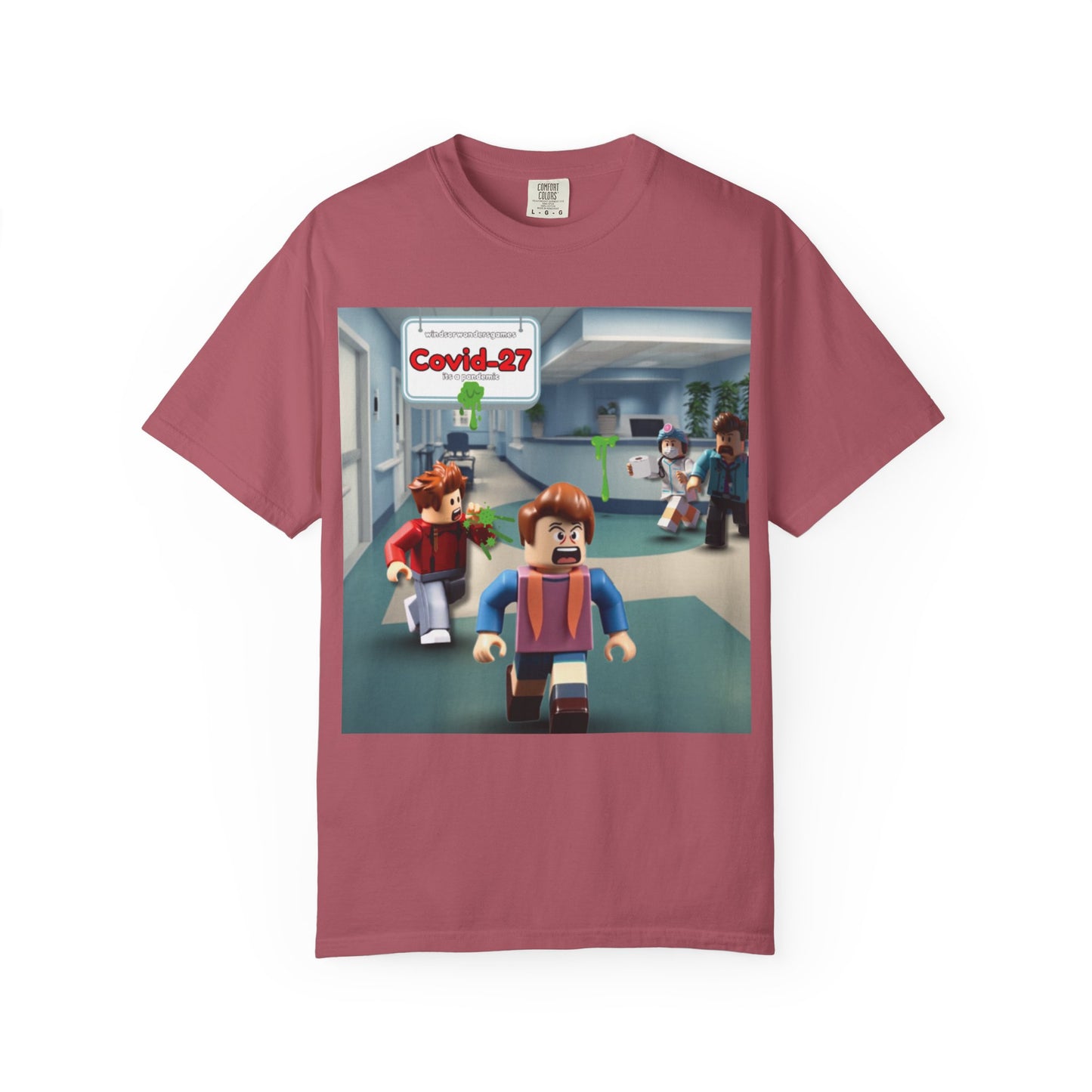 Covid-27 Pandemic Panic T-Shirt | Blocky Characters