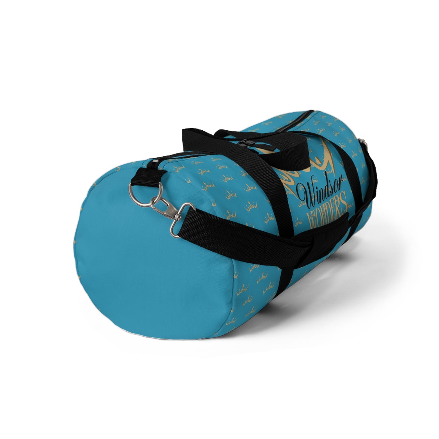Windsor Wonders Crown Turquoise Duffel Bag | Stylish Travel Bag, Gym Bag, Weekend Bag, Personalized Tote, Crown Pattern Carry All