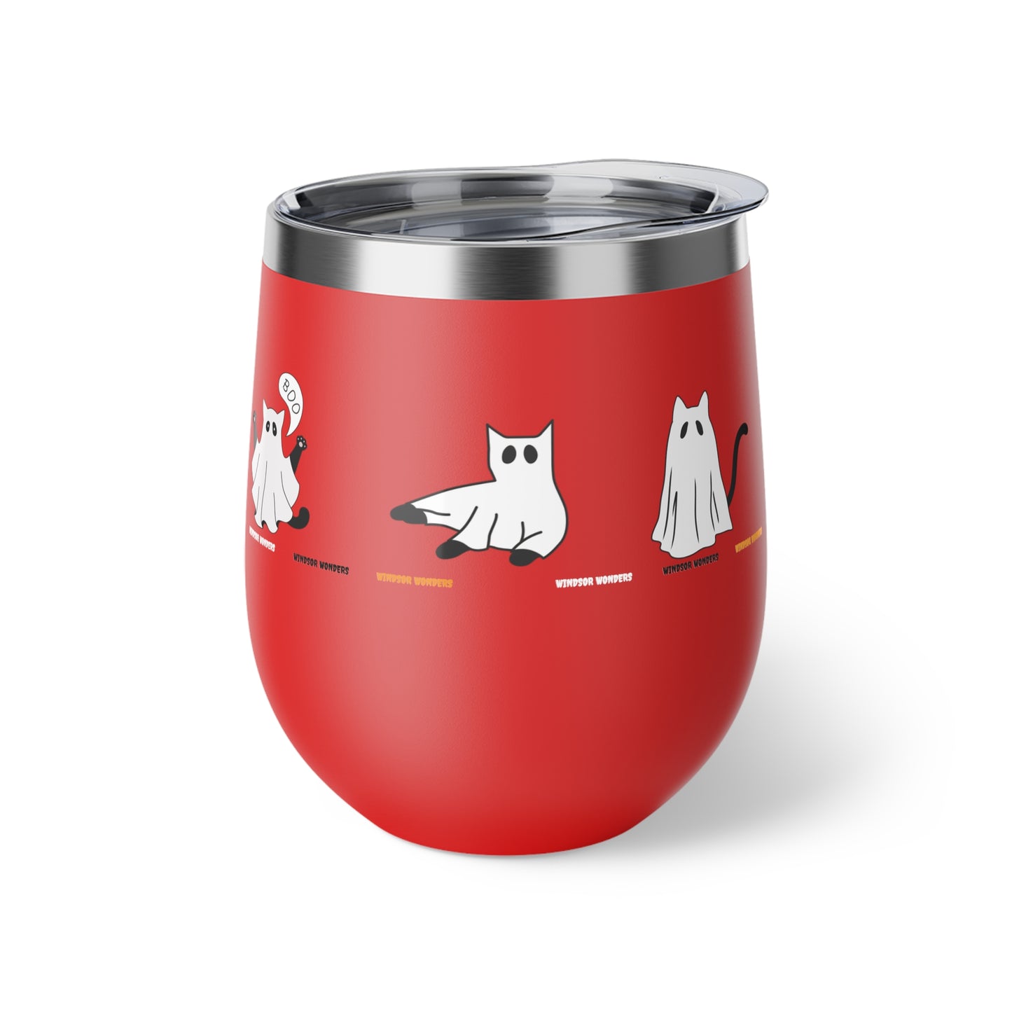 Windsor Wonders Ghost Cats Copper Vacuum Insulated Cup, 12oz