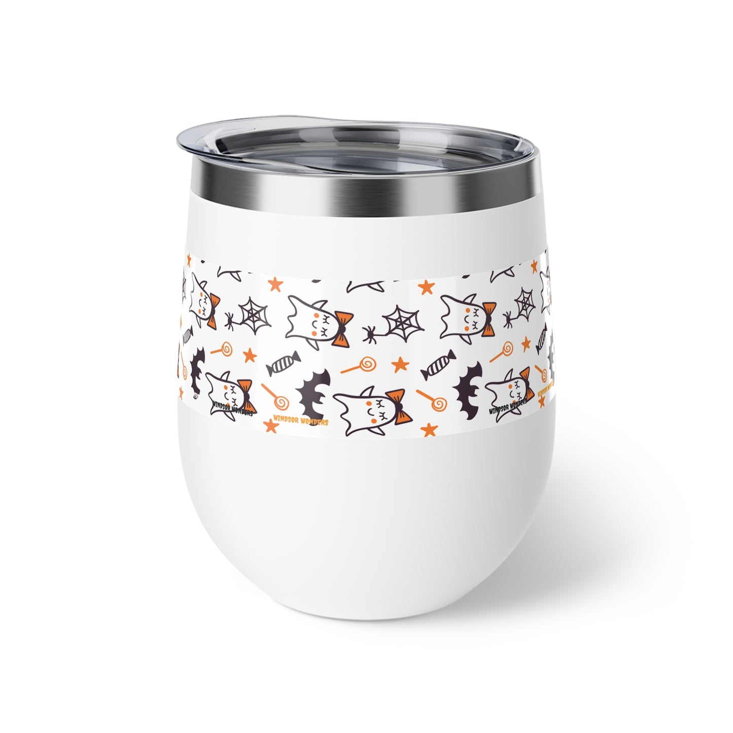 Windsor Wonders Cute Ghosts Halloween Copper Vacuum Insulated Cup, 12oz