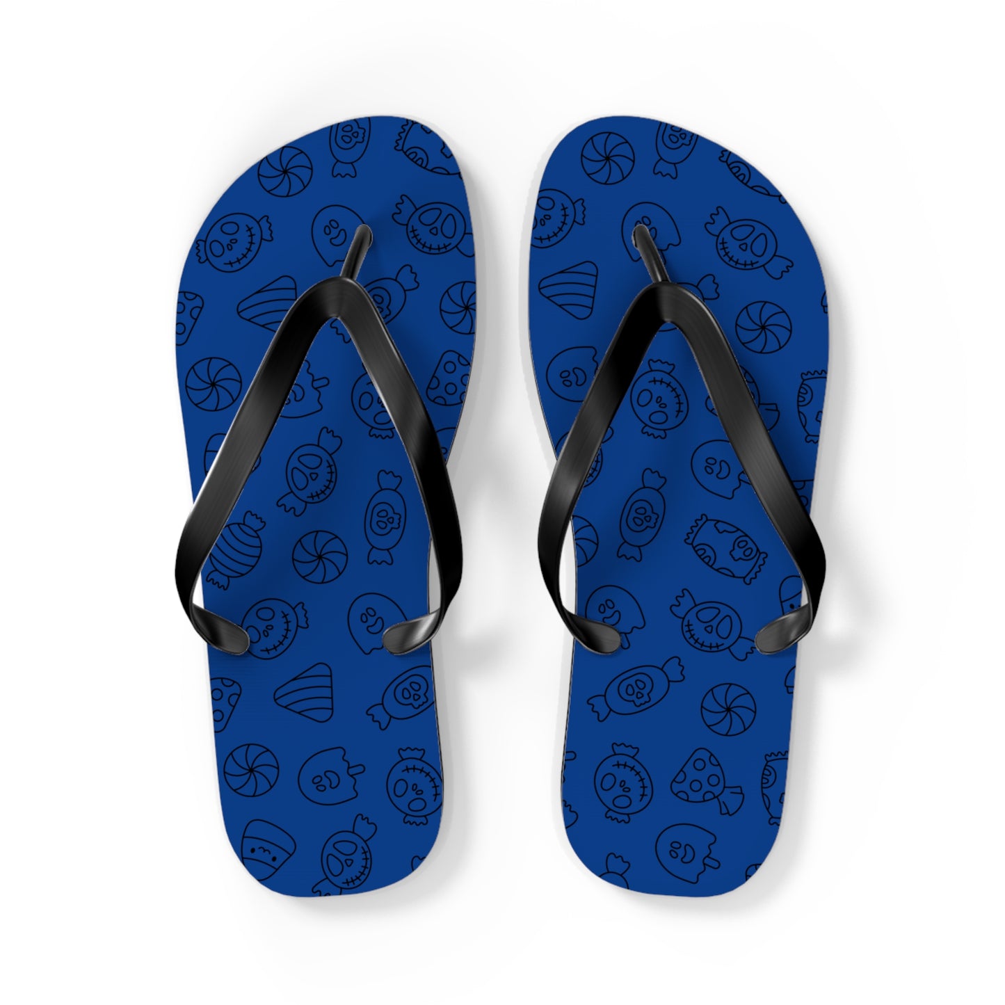 Windsor Wonders Dark Blue Halloween Candy Flip Flops