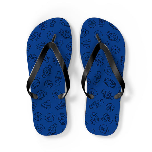Windsor Wonders Dark Blue Halloween Candy Flip Flops