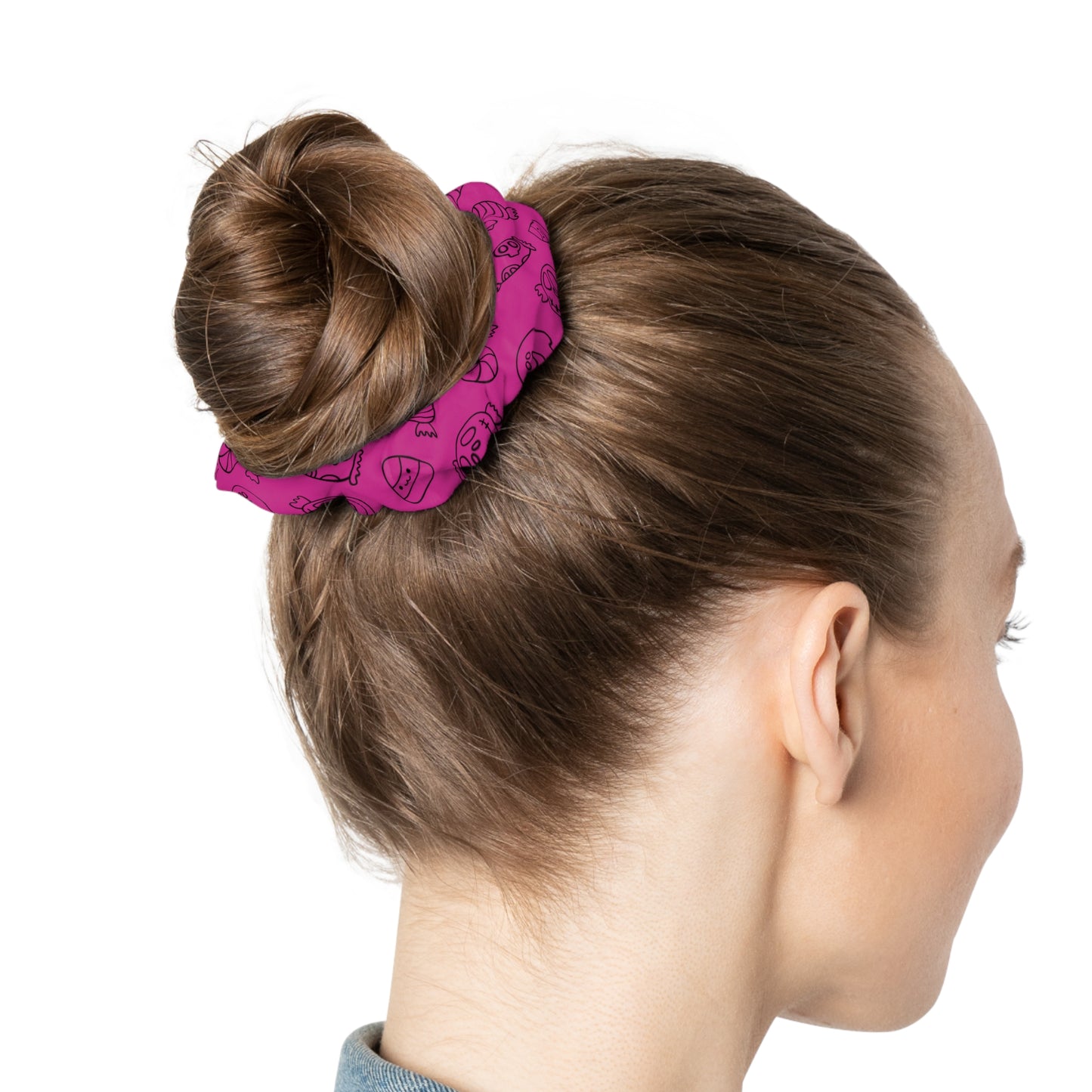 Windsor Wonders Dark Pink Halloween Candy Scrunchie
