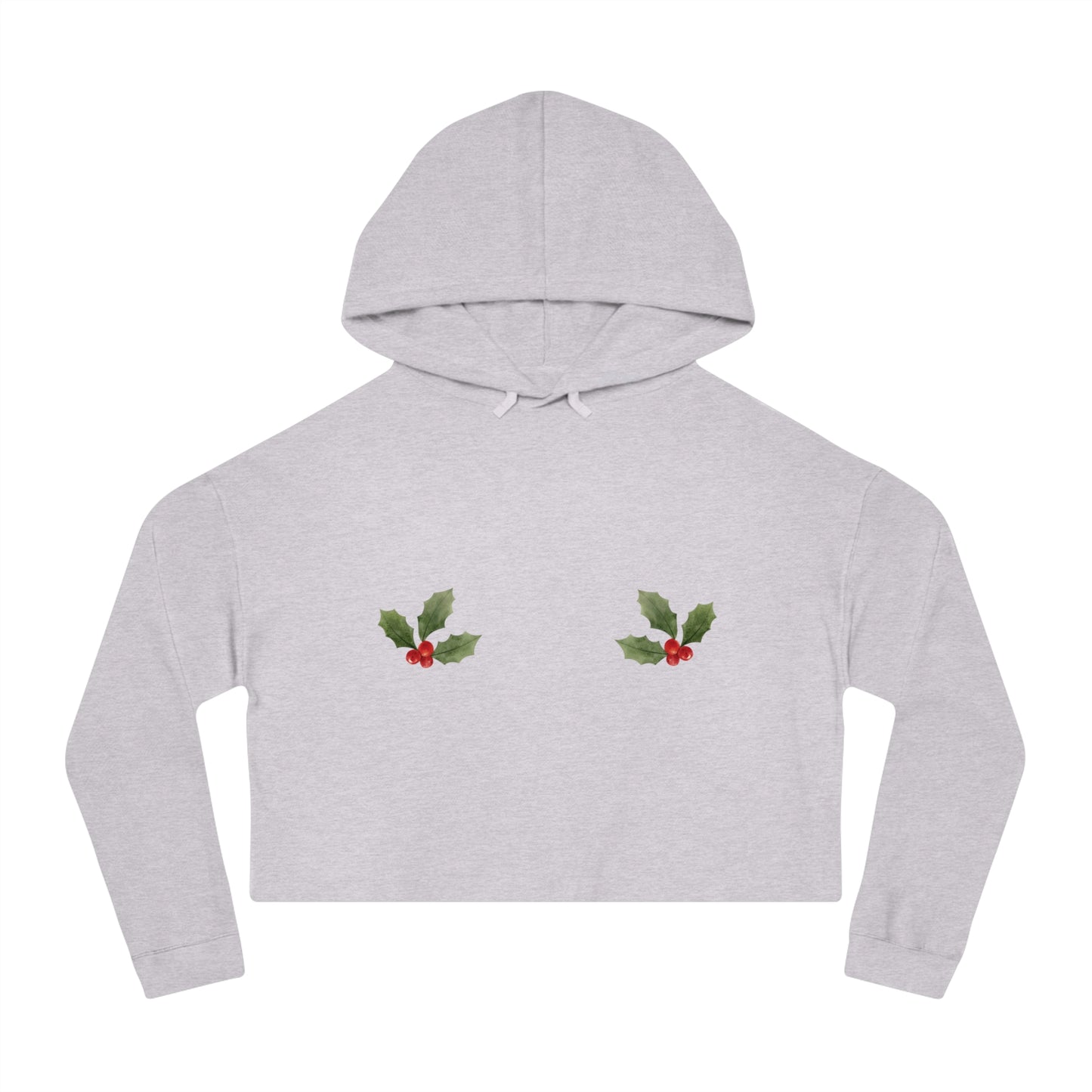 Holly Berries Women’s Cropped Hooded Sweatshirt
