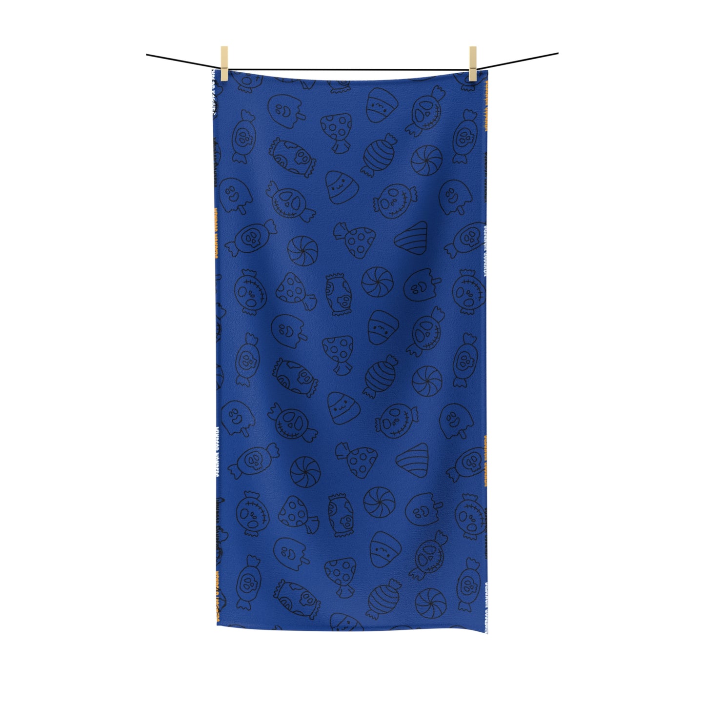 Windsor Wonders Dark Blue Halloween Candy Polycotton Towel