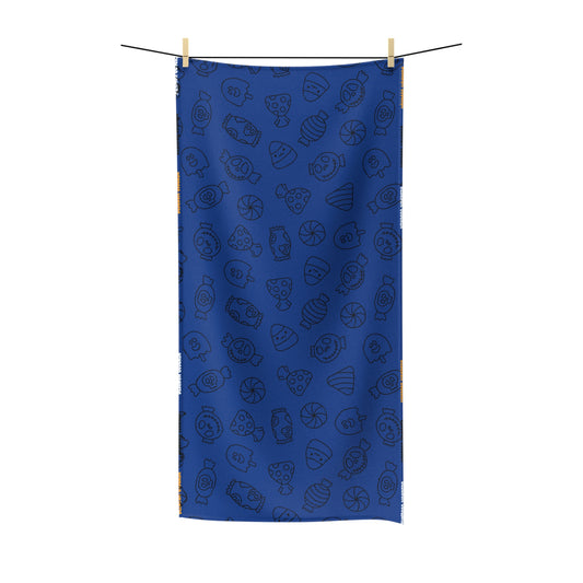 Windsor Wonders Dark Blue Halloween Candy Polycotton Towel