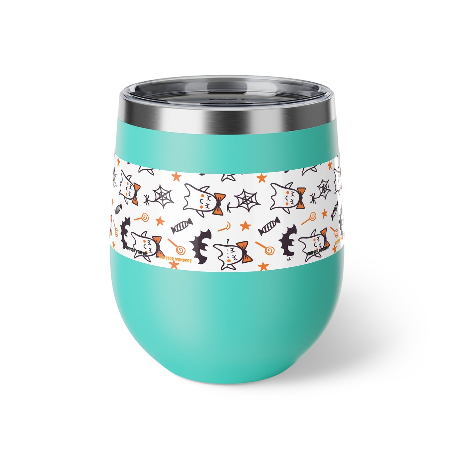 Windsor Wonders Cute Ghosts Halloween Copper Vacuum Insulated Cup, 12oz