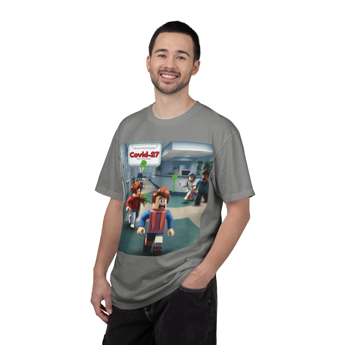 Covid-27 Pandemic Panic T-Shirt | Blocky Characters